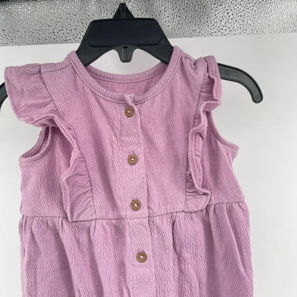 Baby Girl Lavender Gauze Ruffle Romper Jumpsuit 12M Carter’s One Piece